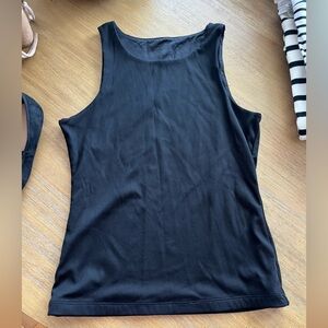 Tahari Black Ribbed Tank Top Size Xs